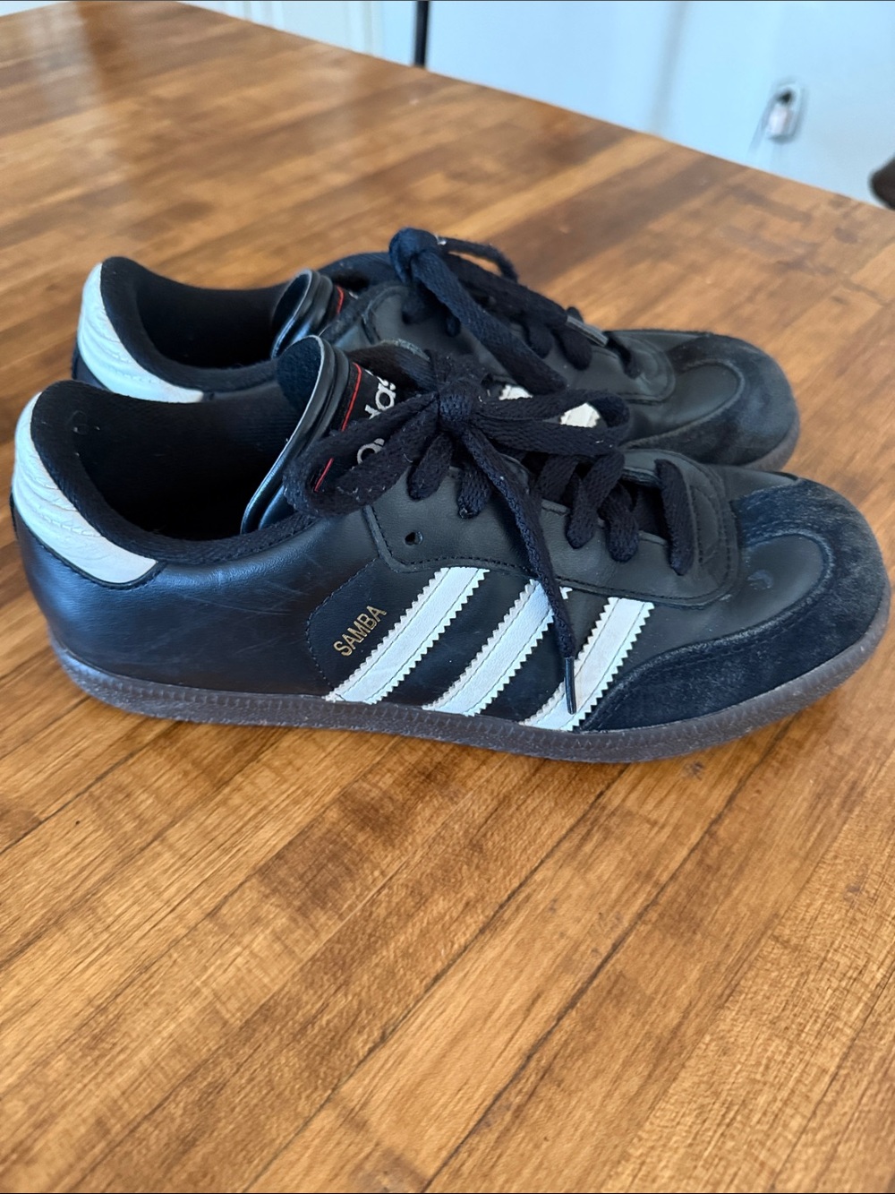 Adidas Samba kids Black Leather & Suede Sneakers